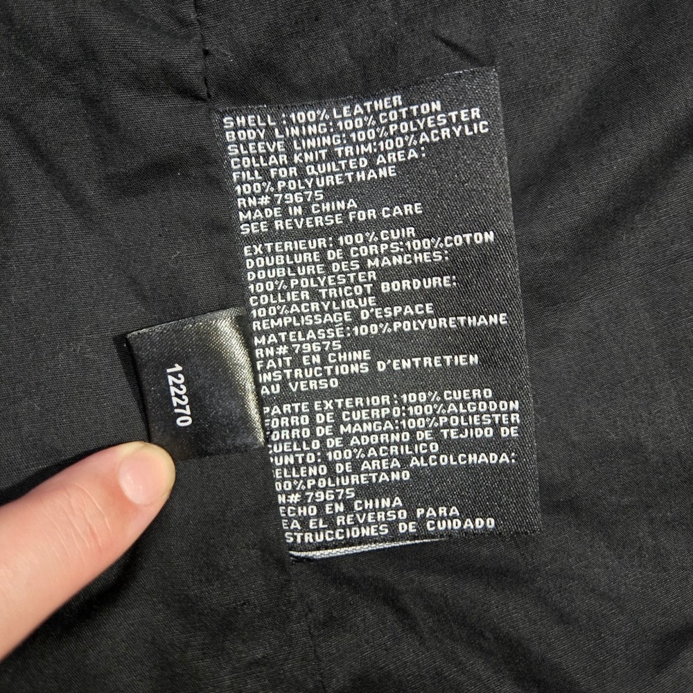 Michael Kors Real Leather Moto Jacket Small Black Asymmetrical‎ Knit Collar Punk - Picture 5 of 11